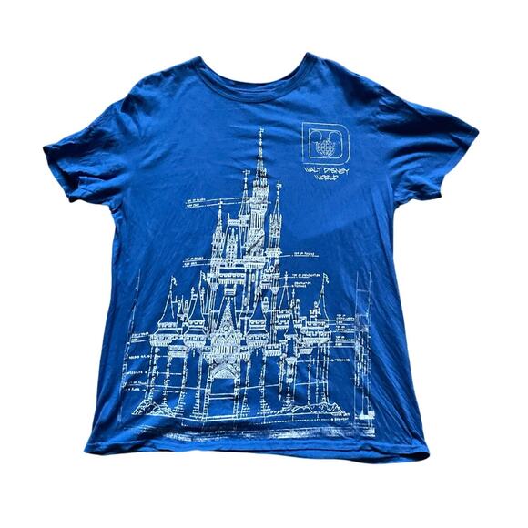 Disney Cinderella Castle T-shirt Womens/Teen Size Large 100% Cotton Baggy unisex - Picture 1 of 5